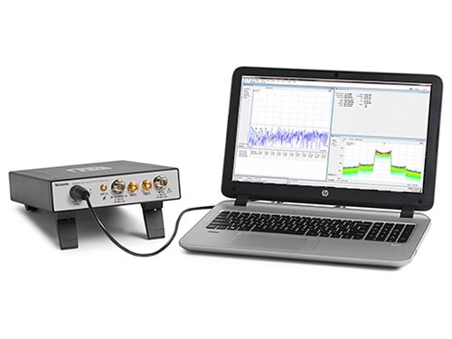 rsa600 spectrum analyzer connected to a laptop